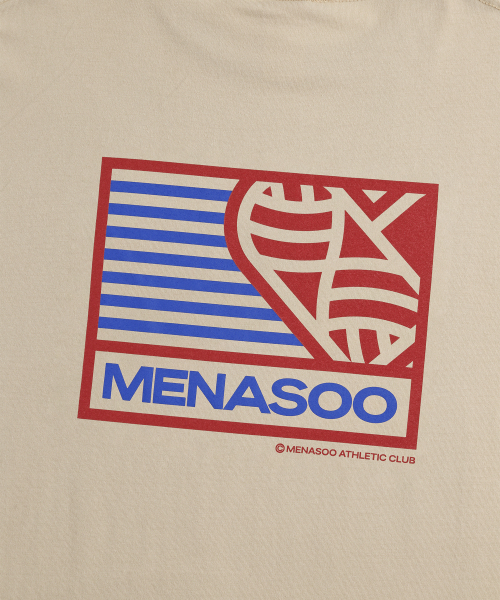 MENASOO(ミナス)の「Mns Hearttrack Graphic T Shirt_Oatmeal(Tシャツ/カットソー・レディース・オートミール・1/2/3)」の8枚目の写真