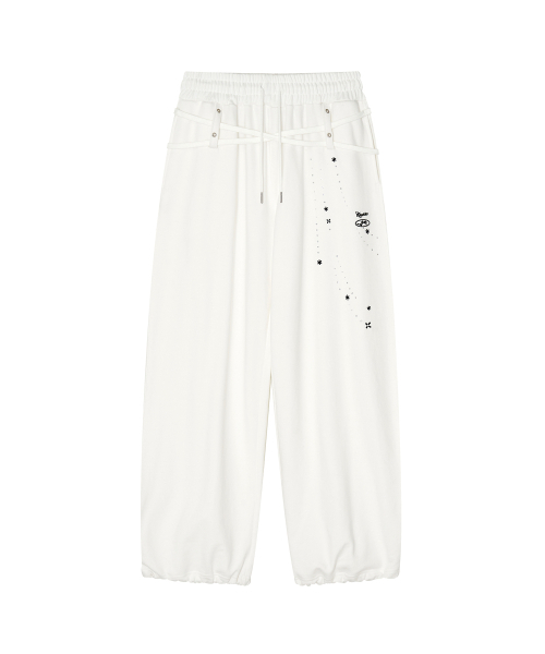 KASHIKO(カシコ)の「Zenu Belt Sweat Pants White(スウェットパンツ・レディース・その他・FREE)」の1枚目の写真