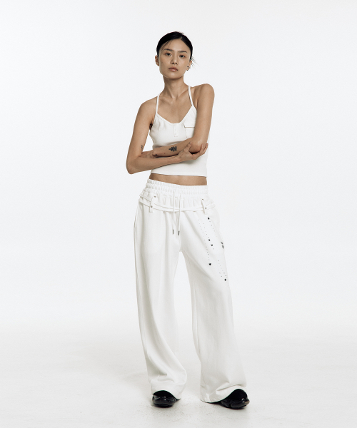 KASHIKO(カシコ)の「Zenu Belt Sweat Pants White(スウェットパンツ・レディース・その他・FREE)」の5枚目の写真