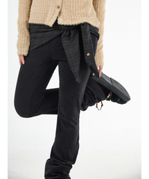 MUWM（ムオン）の「フレアバンディングパンツ&モジュラーショールセット Flare Banding Pants & Modular Shawl Set (ブラック)（その他パンツ）」