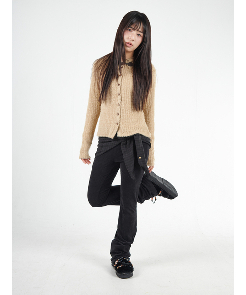 MUWM(ムウム)の「フレアバンディングパンツ&モジュラーショールセット Flare Banding Pants & Modular Shawl Set (ブラック)(その他パンツ・レディース・ブラック・OS)」の3枚目の写真