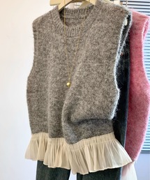 SPIGA（スピーガ）の「裾ﾌﾘﾙﾆｯﾄﾍﾞｽﾄ（ベスト）」