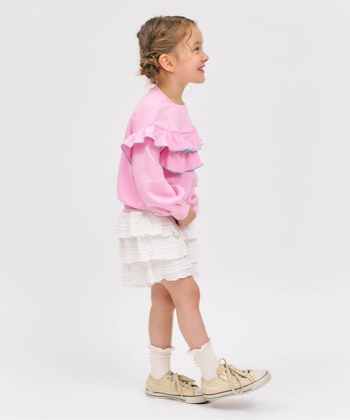 apres les cours(アプレレクール)の「パール付きクルーソックス(ソックス/靴下・キッズ・ブラック/ラベンダー/オフホワイト・12/15 /18/21)」の16枚目の写真