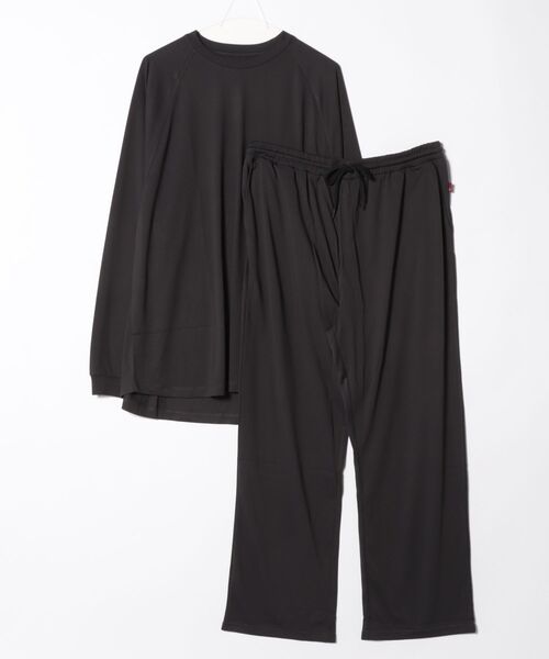 TETERA(テテラ)の「【RES】【TETERA/テテラ】TSUKI+ SET UP/ ツキプラスセットアップ(Tシャツ/カットソー・レディース・グレイッシュベージュ/ブラック・X-LARGE/MEDIUM/LARGE)」の2枚目の写真