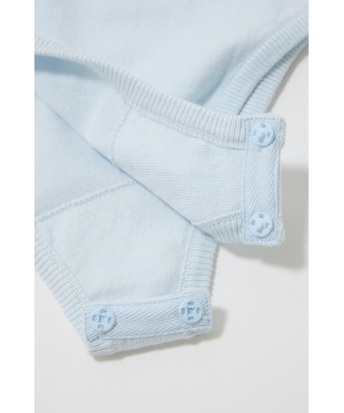 MOUSSY(マウジー)の「WITH COLLAR KNIT ボディースーツ(Tシャツ/カットソー・レディース・ブラック/ライトブルー・FREE)」の11枚目の写真