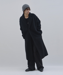 LAD EDITION（ラッドエディション）の「Drop shoulder long wool coat_black（チェスターコート）」