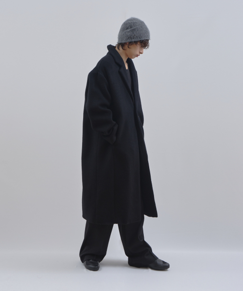 LAD EDITION(ラッドエディション)の「ドロップショルダー ロングウールコート_ブラック(チェスターコート・メンズ・その他・FREE)」の2枚目の写真