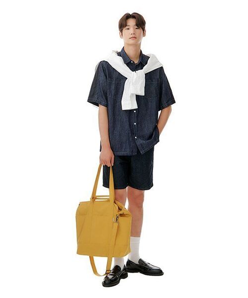 GOSTREET(ゴーストリート)の「オーバーサイズハーフシャツ - デニム+ナイロン(シャツ/ブラウス・メンズ・その他・LARGE/MEDIUM)」の11枚目の写真