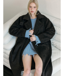 BALMACAAN WOOL DOUBLE COAT / CHARCOAL