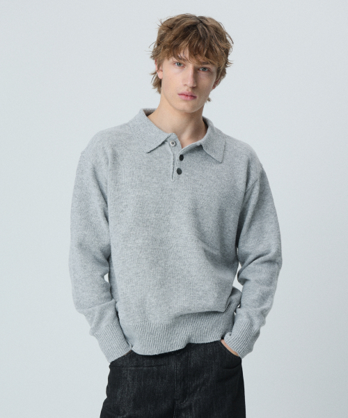 Misty Collar Knit серый