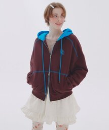 DEWEDEWE（デュイデュイ）の「Two-way zipper hoodie_brown（パーカー）」