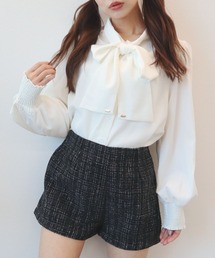 CECIL McBEE | 棒タイGOLDプレート付きブラウス(シャツ/ブラウス)