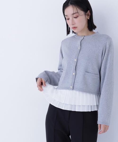 NATURAL BEAUTY BASIC（ナチュラルビューティーベーシック）の「◇シルクブレンドカーディガン（カーディガン/ボレロ・レディース・オレンジ/グレー/ネイビー/ブルー/オフホワイト・FREE）」の8枚目の写真