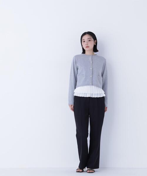NATURAL BEAUTY BASIC（ナチュラルビューティーベーシック）の「◇シルクブレンドカーディガン（カーディガン/ボレロ・レディース・オレンジ/グレー/ネイビー/ブルー/オフホワイト・FREE）」の9枚目の写真