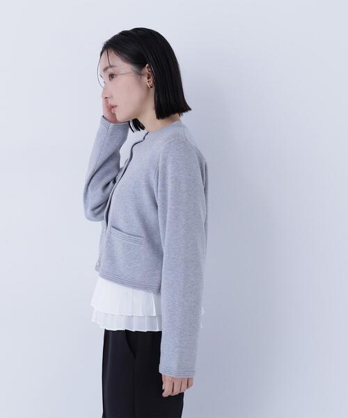 NATURAL BEAUTY BASIC（ナチュラルビューティーベーシック）の「◇シルクブレンドカーディガン（カーディガン/ボレロ・レディース・オレンジ/グレー/ネイビー/ブルー/オフホワイト・FREE）」の10枚目の写真
