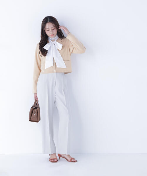 NATURAL BEAUTY BASIC（ナチュラルビューティーベーシック）の「◇シルクブレンドカーディガン（カーディガン/ボレロ・レディース・オレンジ/グレー/ネイビー/ブルー/オフホワイト・FREE）」の19枚目の写真