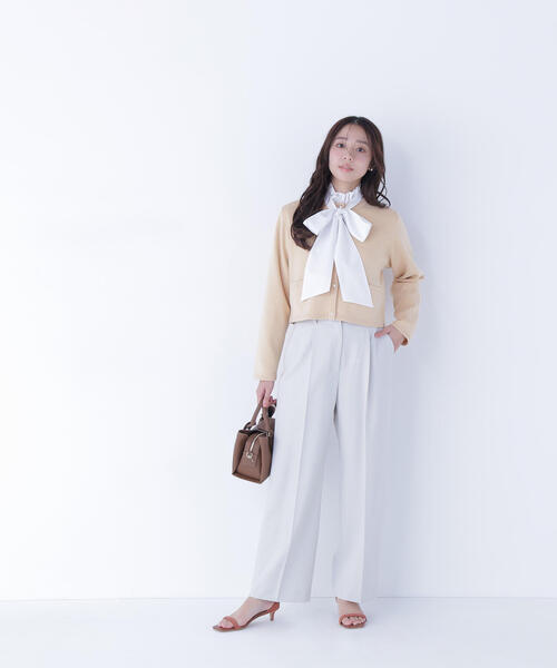 NATURAL BEAUTY BASIC（ナチュラルビューティーベーシック）の「◇シルクブレンドカーディガン（カーディガン/ボレロ・レディース・オレンジ/グレー/ネイビー/ブルー/オフホワイト・FREE）」の17枚目の写真