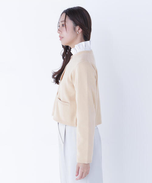 NATURAL BEAUTY BASIC（ナチュラルビューティーベーシック）の「◇シルクブレンドカーディガン（カーディガン/ボレロ・レディース・オレンジ/グレー/ネイビー/ブルー/オフホワイト・FREE）」の13枚目の写真