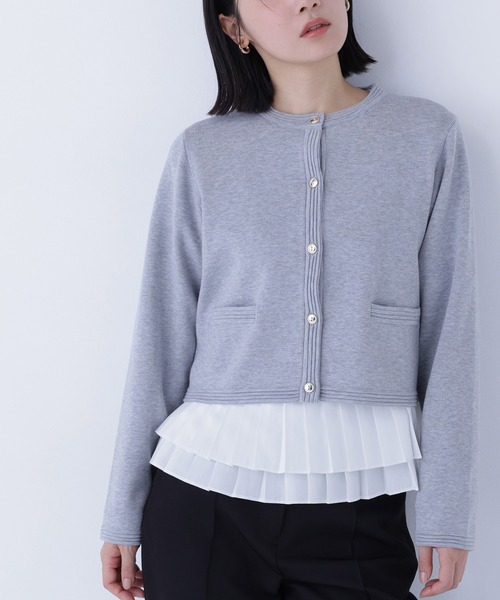 NATURAL BEAUTY BASIC（ナチュラルビューティーベーシック）の「◇シルクブレンドカーディガン（カーディガン/ボレロ・レディース・オレンジ/グレー/ネイビー/ブルー/オフホワイト・FREE）」の3枚目の写真