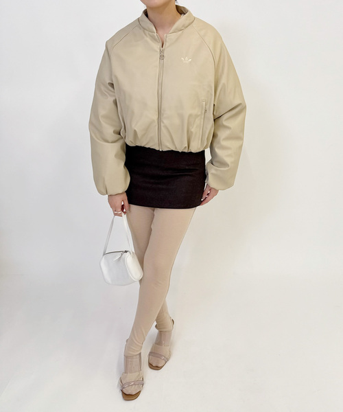 EDIT. FOR LULU（エディットフォールル）の「【adidas/アディダス】PLEATHER BOMBER（その他アウター・レディース・ブラック/ベージュ・MEDIUM）」の9枚目の写真