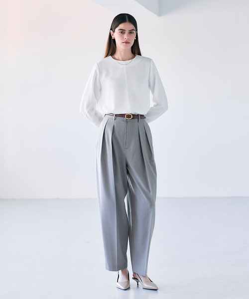 N.O.R.C（ノーク）の「ウォッシャブルバレルパンツ【CLEAN MOTION】（その他パンツ・レディース・グレイッシュベージュ/ネイビー・S/M）」の19枚目の写真