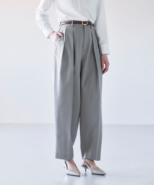 N.O.R.C（ノーク）の「ウォッシャブルバレルパンツ【CLEAN MOTION】（その他パンツ・レディース・グレイッシュベージュ/ネイビー・S/M）」の16枚目の写真