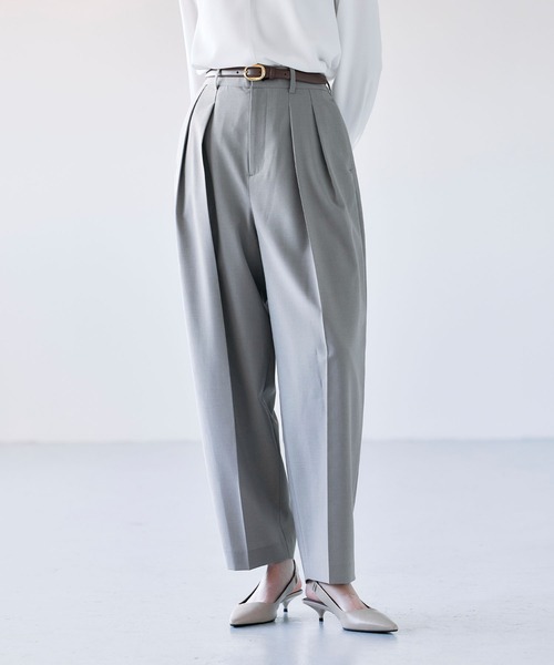 N.O.R.C（ノーク）の「ウォッシャブルバレルパンツ【CLEAN MOTION】（その他パンツ・レディース・グレイッシュベージュ/ネイビー・S/M）」の15枚目の写真