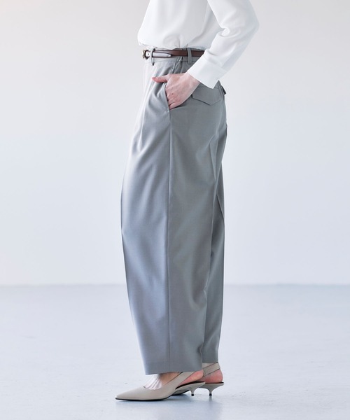 N.O.R.C（ノーク）の「ウォッシャブルバレルパンツ【CLEAN MOTION】（その他パンツ・レディース・グレイッシュベージュ/ネイビー・S/M）」の20枚目の写真