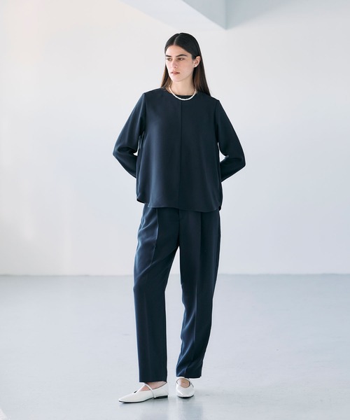 N.O.R.C（ノーク）の「ウォッシャブルバレルパンツ【CLEAN MOTION】（その他パンツ・レディース・グレイッシュベージュ/ネイビー・S/M）」の6枚目の写真