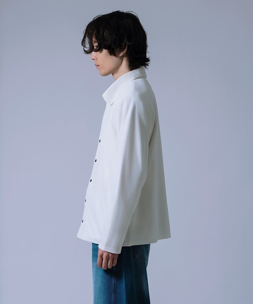 improves（インプローブス）の「【Unisex】ベロア素材 ショート シャツ カーディガン（シャツ/ブラウス・メンズ・ブラック/オフホワイト/ダークブラウン・MEDIUM/LARGE）」の10枚目の写真