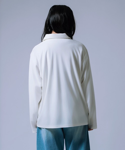 improves（インプローブス）の「【Unisex】ベロア素材 ショート シャツ カーディガン（シャツ/ブラウス・メンズ・ブラック/オフホワイト/ダークブラウン・MEDIUM/LARGE）」の14枚目の写真