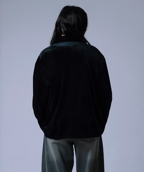 improves（インプローブス）の「【Unisex】ベロア素材 ショート シャツ カーディガン（シャツ/ブラウス・メンズ・ブラック/オフホワイト/ダークブラウン・MEDIUM/LARGE）」の21枚目の写真