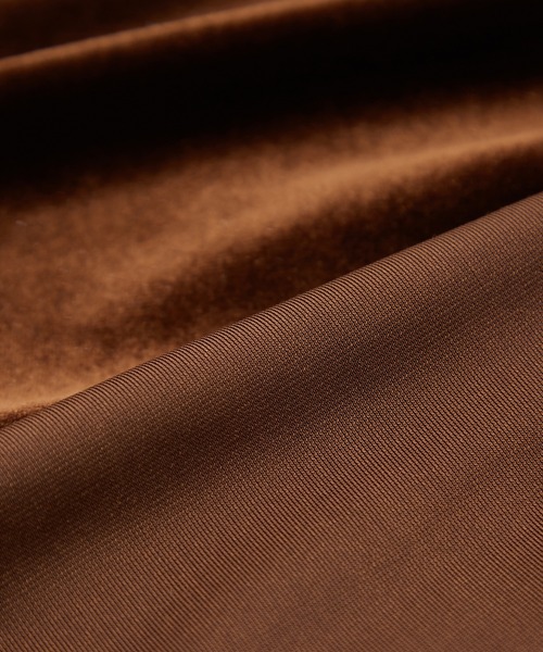 improves（インプローブス）の「【Unisex】ベロア素材 ショート シャツ カーディガン（シャツ/ブラウス・メンズ・ブラック/オフホワイト/ダークブラウン・MEDIUM/LARGE）」の8枚目の写真