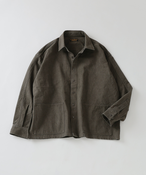 JOURNAL STANDARD J.S HOMESTEAD（ジャーナルスタンダードホームステッド）の「J.S.Homestead / ウエスト ポケット ショート シャツ “短丈”（シャツ/ブラウス・メンズ・ブラック/アイボリー/カーキ・MEDIUM/LARGE）」の16枚目の写真