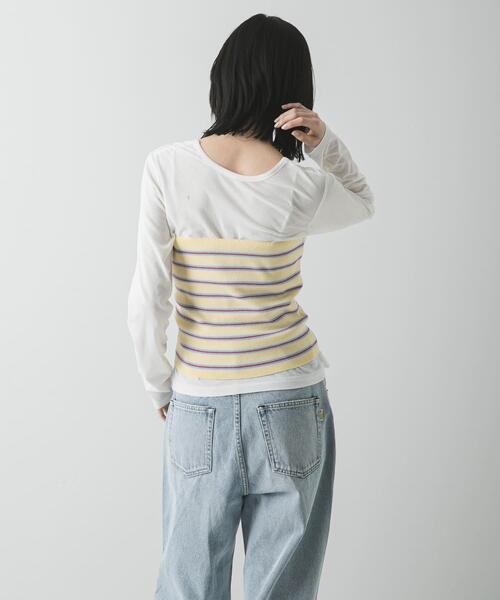 URBAN RESEARCH（アーバンリサーチ）の「マルチボーダーニットビスチェ（ニット/セーター・レディース・イエロー系その他/レッド系その他/ブルー系その他・FREE）」の7枚目の写真