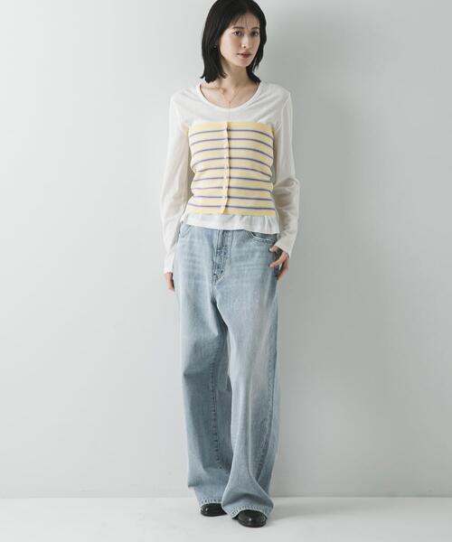 URBAN RESEARCH（アーバンリサーチ）の「マルチボーダーニットビスチェ（ニット/セーター・レディース・イエロー系その他/レッド系その他/ブルー系その他・FREE）」の8枚目の写真