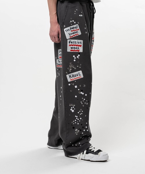 Maison MIHARA YASUHIRO(メゾンミハラヤスヒロ)の「Embellished Sticker Sweat Pants(スウェットパンツ・メンズ・ブラック/ホワイト・46/44/48)」の17枚目の写真