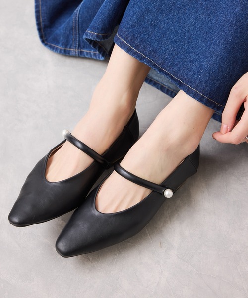 Juze（ジュゼ）の「パールメリージェーンパンプス/バブーシュ（パンプス・レディース・ブラック・SS/S/M/L）」の15枚目の写真
