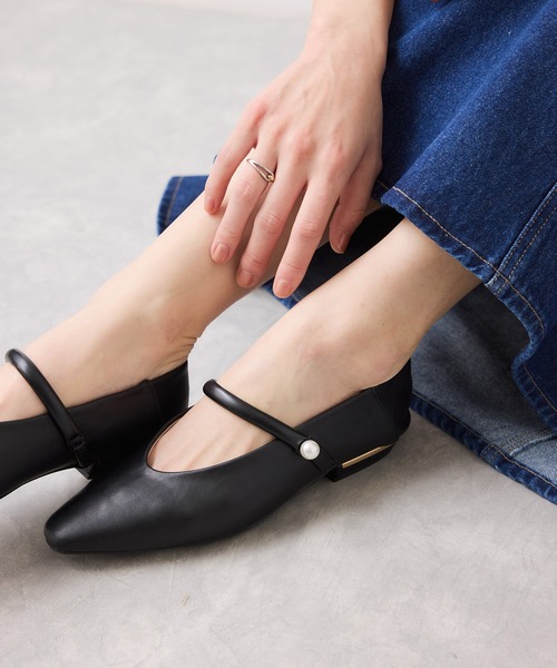 Juze（ジュゼ）の「パールメリージェーンパンプス/バブーシュ（パンプス・レディース・ブラック・SS/S/M/L）」の18枚目の写真