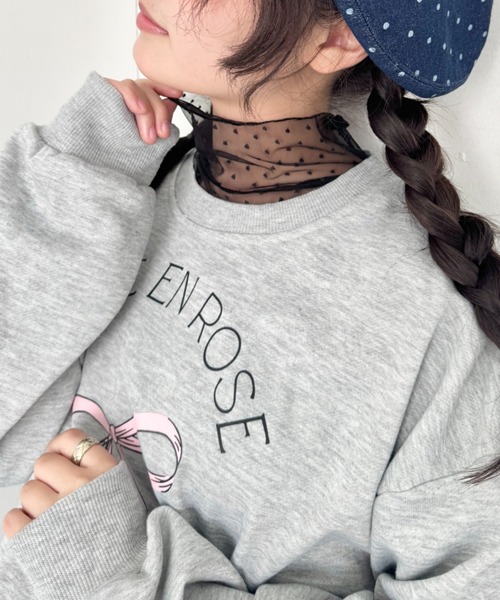 SOLLON.(ソルロン)の「ドットチュールフリルハイネックトップス(Tシャツ/カットソー・レディース・ホワイト/アイボリー/ブラック・FREE)」の6枚目の写真