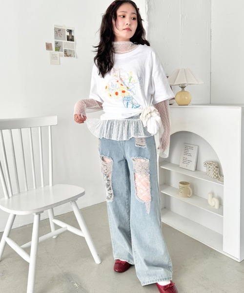 SOLLON.(ソルロン)の「ドットチュールフリルハイネックトップス(Tシャツ/カットソー・レディース・ホワイト/アイボリー/ブラック・FREE)」の18枚目の写真