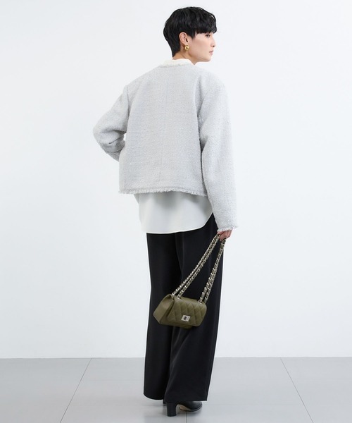 BARNYARDSTORM / フラッグヤーンツイードジャケット（ノーカラー