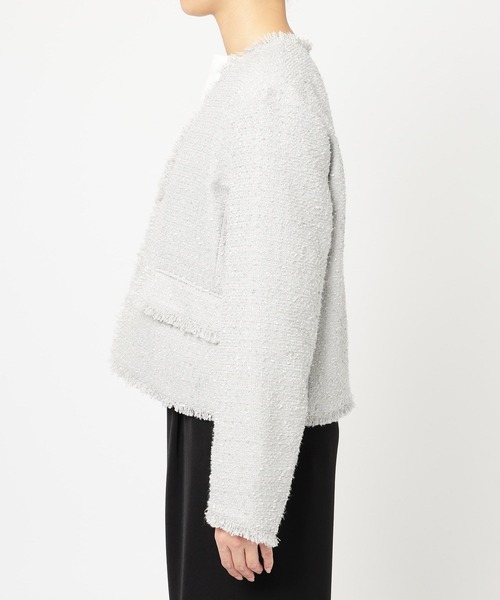 BARNYARDSTORM / フラッグヤーンツイードジャケット（ノーカラー