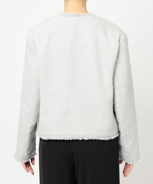 BARNYARDSTORM / フラッグヤーンツイードジャケット（ノーカラー