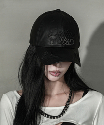DARLING, YOU'RE BAD（ダーリンユーアーバッド）の「DYB LEATHER BALL CAP #BLACK（キャップ）」