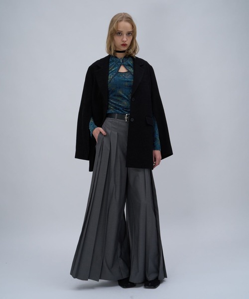 HARE（ハレ）の「フロッキーチャイナシアーカットソー(HARE)（Tシャツ/カットソー・レディース・ブルー/ブラック/ホワイト・FREE）」の10枚目の写真