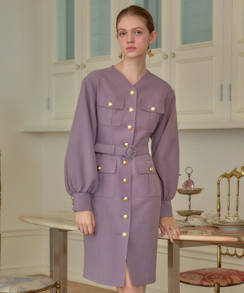 JULIY&CALLA(ジュリー&カラー)の「24 FW カラー94 エトワールバルーンワンピース パープル(ワンピース・レディース・その他・SMALL/MEDIUM)」の2枚目の写真