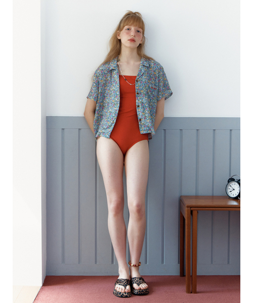 TILDA MA TILDA（チルダマチルダ）の「ティルダバカンスフローラルシャツ_ブルー（シャツ/ブラウス・レディース・その他・FREE）」の2枚目の写真