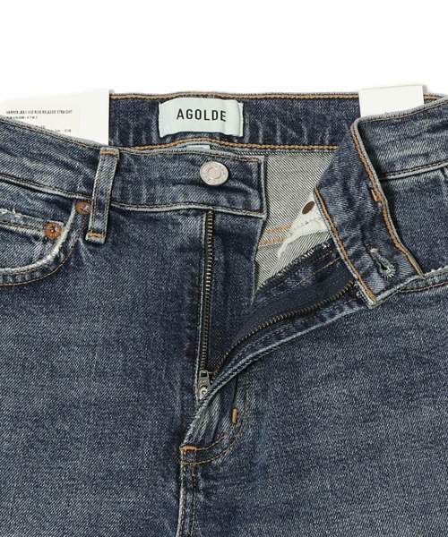 AGOLDE(エーゴールドイー)の「AGOLDE / HARPER ストレートデニムパンツ(デニムパンツ・レディース・ブルー・23/24/25)」の3枚目の写真
