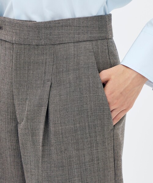 caban(キャバン)の「ウールダブルクロス 1タックセミワイドパンツ(その他パンツ・レディース・ブラック/グレー・XS/S)」の10枚目の写真